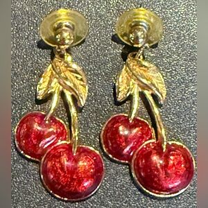 Vintage Avon cherry earrings